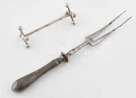 Alpakka késbak és ezüstözött nyelű villa