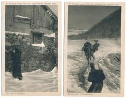 2 db régi első világháborús osztrák-magyar katonai képeslap az Érdekes Újság kiadásában / 2 pre-1945 WWI K.u.k. military postcards