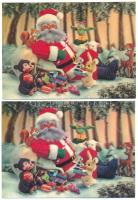 10 db MODERN 3D dimenziós motívum képeslap: karácsonyi üdvözlet / 10 modern dimensional (3D) motive ...