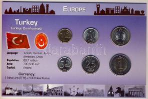 Törökország 2005. 1K-1L 6klf db, bemutató szettben T:1