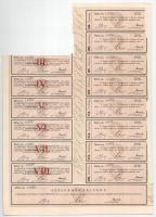 Szeged 1928. "Szegedi-Csongrádi Takarékpénztár" névre szóló részvénye 100P-ről, szárazpecs...