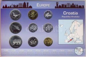 Horvátország 1993-2004. 1L-5K 9klf db, bemutató szettben T:1