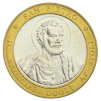 Vatikán DN "Szent Péter / Szent Kristóf" bicolor emlékérem kapszulában (34mm) T:BU
Vatica...