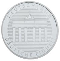 Németország DN "A berlini fal leomlása" kétoldalas, ezüstözött és aranyozott fém emlékérem...