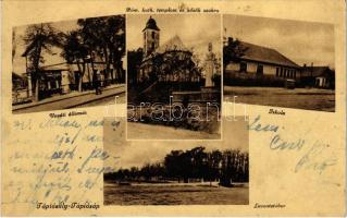 1944 Tápiósüly, Tápiósüly-Tápiósáp (Sülysáp); vasútállomás, római katolikus templom, iskola, Leventetábor, hősök szobra