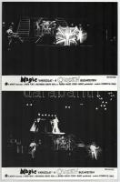 cca 1985 A Queen együttes Budapesten, 4 db vintage produkciós filmfotó, + egy kép Freddie Mercury-ról, 18x24 cm és 15x10 cm