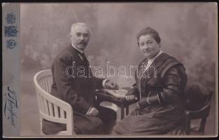 cca 1920 Marienbad, Langhans fényképész műtermében készült, keményhátú, vintage fotó, 13,5x21,4 cm