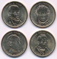 Amerikai Egyesült Államok 2009D-P 1$ Cu-Ni-Zn "Elnöki Dollárok - William Henry Harrison, John Tyler, James K. Polk, Zachary Taylor" (4xklf) kapszulában T:UNC USA 2009D-P 1 Dollar Cu-Ni-Zn "William Henry Harrison, John Tyler, James K. Polk, Zachary Taylor" (4xdiff) in capsules C:UNC