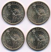 Amerikai Egyesült Államok 2009D-P 1$ Cu-Ni-Zn "Elnöki Dollárok - William Henry Harrison, John T...