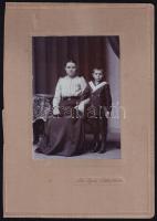 cca 1910 Pete Gyula székesfehérvári fényképész műtermében készült, keményhátú, vintage fotó, 25x17,5 cm