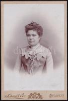 cca 1905 Schmidt Ede budapesti fényképész műtermében készült, keményhátú, vintage fotó, 16,5x11 cm