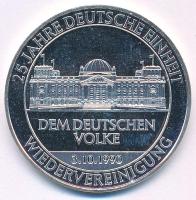 Németország 2015 25 éves a német újraegyesülés kétoldalas, ezüstözött fém emlékérem (32mm) T:PP Germany 2015 25th anniversary of the German reunification two-sided, silvered metal medallion (32mm) C:PP