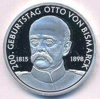 Németország 2015 Otto von Bismarck születésének 200. évfordulója kétoldalas, ezüstözött fém emlékérem (35mm) T:PP Germany 2015 200th anniversary of the birth of Otto von Bismarck two-sided, silvered metal medallion (35mm) C:PP