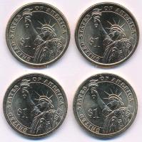 Amerikai Egyesült Államok 2011D-P 1$ Cu-Ni-Zn "Elnöki Dollárok - Andrew Johnson, Ulysses S. Gra...