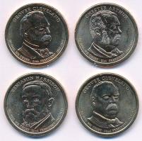 Amerikai Egyesült Államok 2012D-P 1$ Cu-Ni-Zn "Elnöki Dollárok - Chester Arthur, Grover Cleveland, Benjamin Harrison, Grover Cleveland" (4xklf) kapszulában T:UNC USA 2012D-P 1 Dollar Cu-Ni-Zn "Chester Arthur, Grover Cleveland, Benjamin Harrison, Grover Cleveland" (4xdiff) in capsules C:UNC