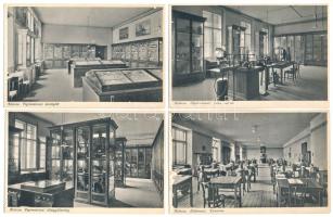 Kalocsa - 15 db régi képeslap füzetből (Haynald obszervatórium, Stefaneum belső a beteg teremmel, há...