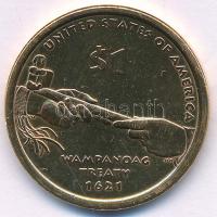 Amerikai Egyesült Államok 2011. 1$ "Wampanoag szerződés" T:UNC USA 2011. 1 Dollar "Wampanoag treaty" C:UNC