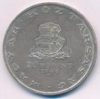 1948. 20Ft Ag "Táncsics" T:AU,XF patina 
Adamo EM3