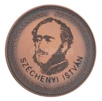 2001. "Széchenyi István / Naptár" bronz emlékérem a a baki milleniumi zászló átadására és a gróf Széchenyi István szobor avatására, eredeti tokban, tájékoztatóval (42,5mm) T:UNC