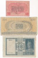 Olaszország / Velence / Osztrák-magyar megszállás 1918. 50c + Olaszország 1935. 10L + 1966. 500L T:F...