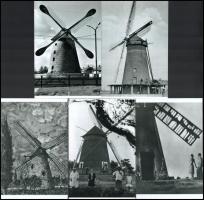 Szélmalmok vegyes tétele, eltérő időben készült felvételekről 9 db mai nagyítás, az egyik kép rézkarcról készült fotómásolat, 15x10 cm / 9 modern copies