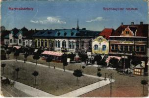 1917 Marosvásárhely, Targu Mures; Széchenyi tér, Révész Béla üzlete. Porjes S. Sándor kiadása / square, shops (EB)