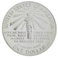 Amerikai Egyesült Államok 1986S 1$ Ag "Szabadság-szobor" kapszulában T:PP USA 1986S 1 Dollar Ag "Statue of Liberty" in capsule C:PP Krause KM#214