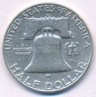 Amerikai Egyesült Államok 1953D 1/2$ Ag "Franklin" T:VF USA 1953D 1/2 Dollar Ag "Fran...