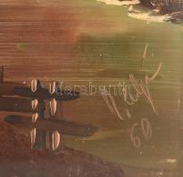 Olvashatatlan jelzéssel: Folyópart, 1960. Olaj, farost, 90cm x 61cm