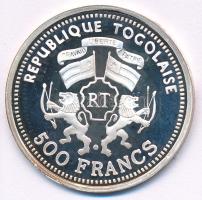 Togo DN (2000) 500Fr Ag "Albert Einstein" kapszulában T:PP patina Togo ND (2000) 500 Franc...