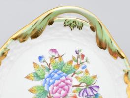 Herendi Viktória mintás süteményes készlet. Hat személyes. Kézzel festett, jelzett, hibátlan d: 15,5...