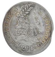 1681K-B 15kr Ag "I. Lipót" Körmöcbánya (5,93g) T:VF lapkavég Hungary 1681K-B 15 Kreuzer Ag...