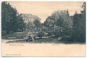 1903 Arad, Salacz park, csanádi palota. Bloch H. nyomda kiadása / park and palace (EK)