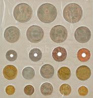 Thaiföld 1937-1988. 21db-os vegyes szuvenír érme szett kartonlapon T:UNC-VF
Thailand 1937-1988. 21p...