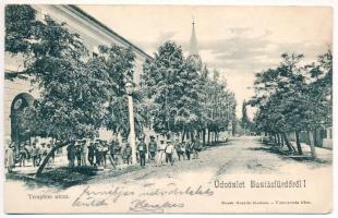 1903 Buziásfürdő, Baile Buzias; Templom utca. Nosek Gusztáv kiadása / street (EK)