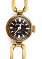 Glashütte 17 köves női karóra, sorszámozott, fém szíjjal, nincs kipróbálva, d: 17 mm