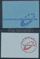 1996 +1997 OLYMPIAFILA BUDAPEST a felülnyomás próbanyomatai papíron