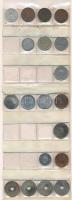 19db-os, főleg magyar érmékből álló tétel, közte 1893KB 20f Ni és 1909KB 10f Ni T:XF-VG