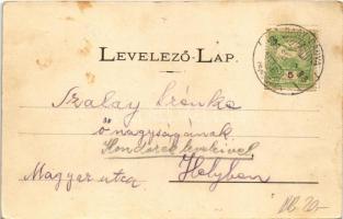 1906 Nagybánya, Baia Mare; Fő tér nyugati oldala a tűz előtt, sör és borcsarnok. Kovács Gyula kiadás...