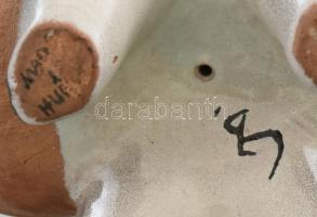 Gál Béla kerámia csacsi, fűszertartó Jelzett, kis mázhibával, 19x17x14 cm