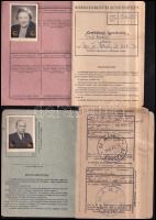 1948 Bp., Magánalkalmazottak Biztosító Intézete, 2 db fényképes igazolvány (tagsági, családtagi)