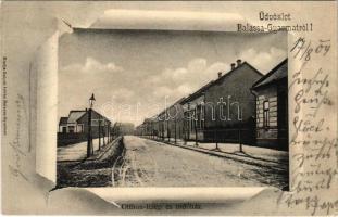 1904 Balassagyarmat, Otthon telep és indóház, vasútállomás, Renk Ernő üzlete. Kiadja Halyák István. Art Nouveau