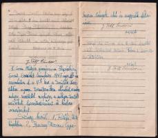 1946-1947 Bp., Egyesületi Corvin Mátyás Gimnázium ellenőrző és értesítő könyv, bejegyzésekkel