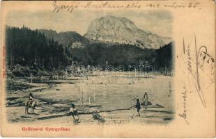 1903 Gyilkos-tó, Ghilcos, Lacul Rosu; Gyilkos-tó Gyergyóban. Kricsa Péter kiadása / Lacul Rosu / lake (r)