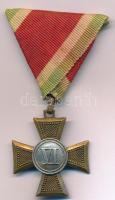 1923. &quot;III. osztályú Legénységi Szolgálati Jel&quot; aranyozott és ezüstözött bronz kitüntetés mellszalaggal T:XF  Hungary 1923. &quot;Distinction for Long Service for the Soldiers, 3rd Class&quot; gold-plated and silver-plated bronze decoration with ribbon C:XF  NMK 357.