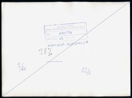 cca 1974 Zágon László nagykanizsai fotóművész ,,Anita" című, vintage fotóművészeti alkotása, ez...