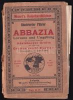 Woerl, Leo: Illustrierter Führer durch Abbazia, Lovrana und Umgebung. Woerl's Reisehandbücher. Leipzig, é.n. (cca 1910), Woerl's Reisebücher-Verlag. Fekete-fehér képekkel, hirdetésekkel, egy kihajtható térképpel. Német nyelven. Kiadói papírkötés, sérült borítóval.