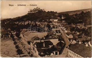 Kőhalom, Reps, Rupea; látkép, vár. Kasper & Kellner kiadása / general view, castle (kis szakadás / small tear)