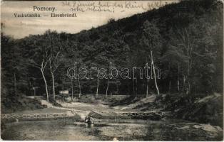 1907 Pozsony, Pressburg, Bratislava; Vaskutacska / Eisenbrünnel (Eisenbründl) / Zelezná Studienka / spa, lake (EK)