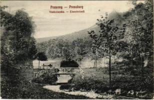 1911 Pozsony, Pressburg, Bratislava; Vaskutacska / Eisenbrünnel (Eisenbründl) / Zelezná Studienka / spa, lake (EK)